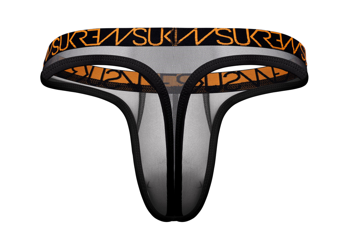 Sheer Low-Rise Thong - Shadow Black