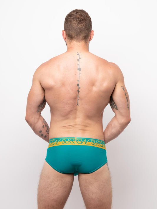 Bloc Brief - Teal/Mustard