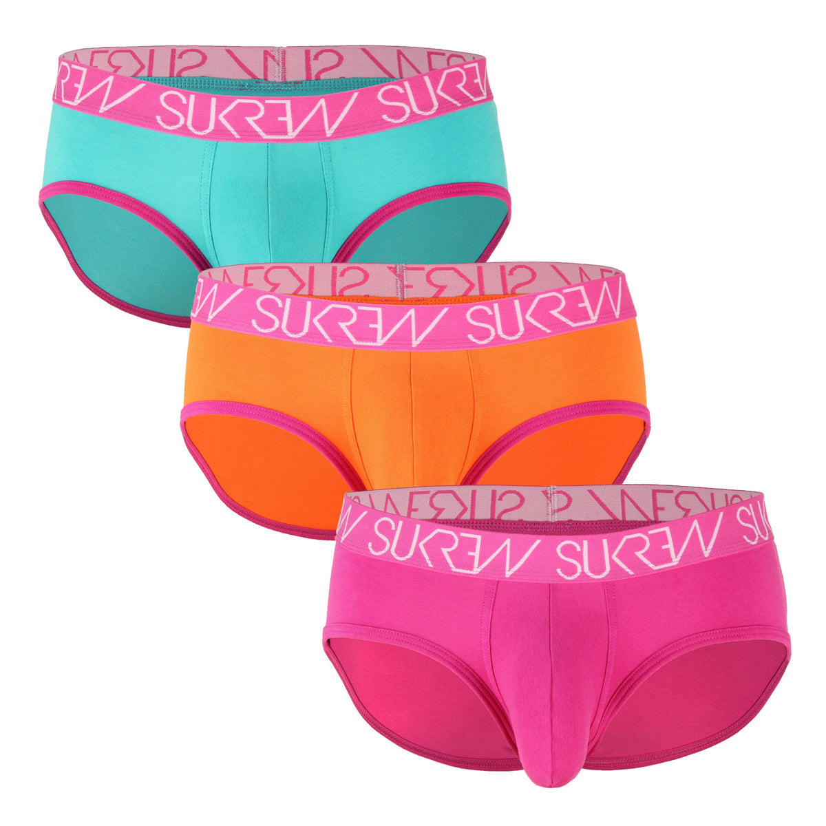 Apex Brief Multipack - Pool Blue, Sunrise Orange & Tropical Pink