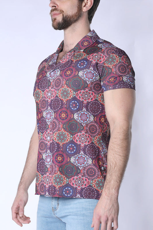 burgundy paisley