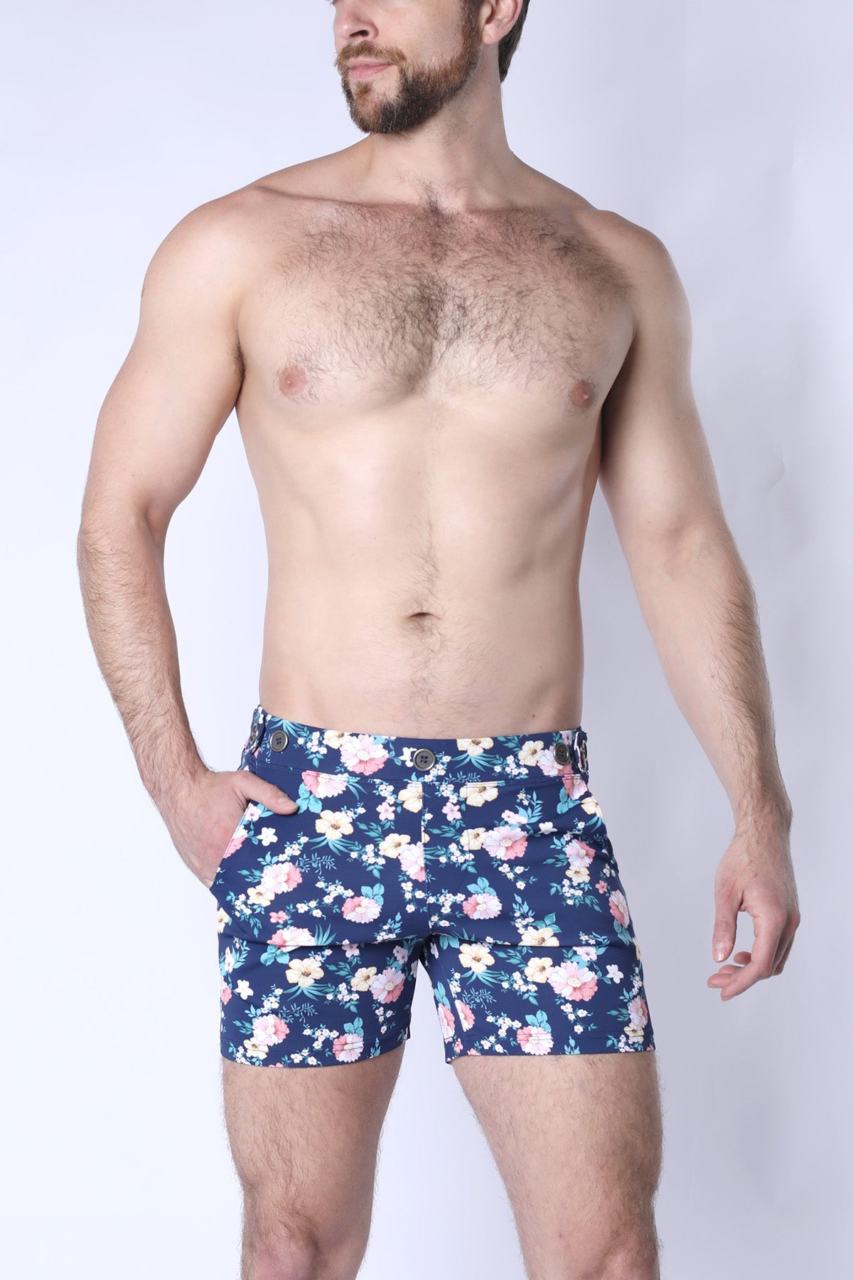 navy floral