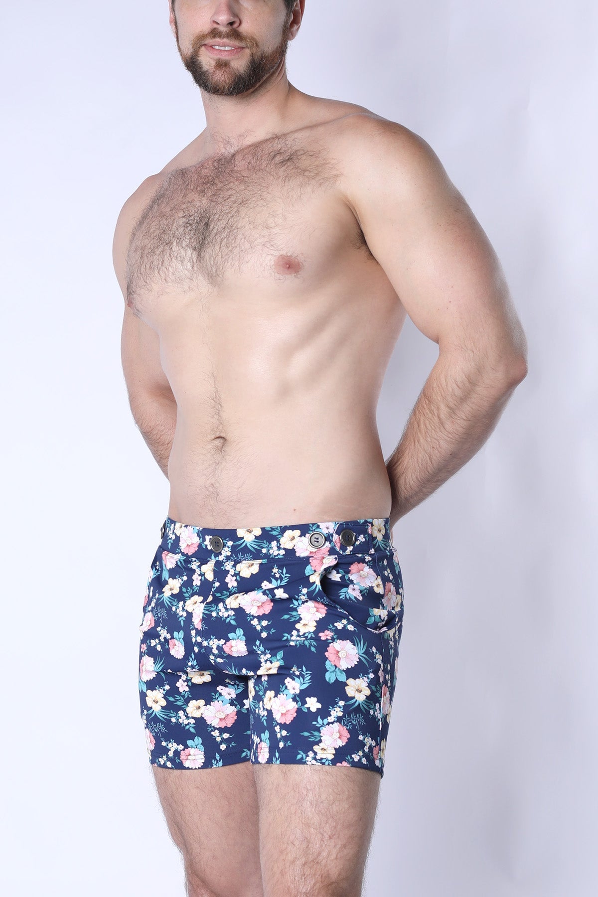 navy floral