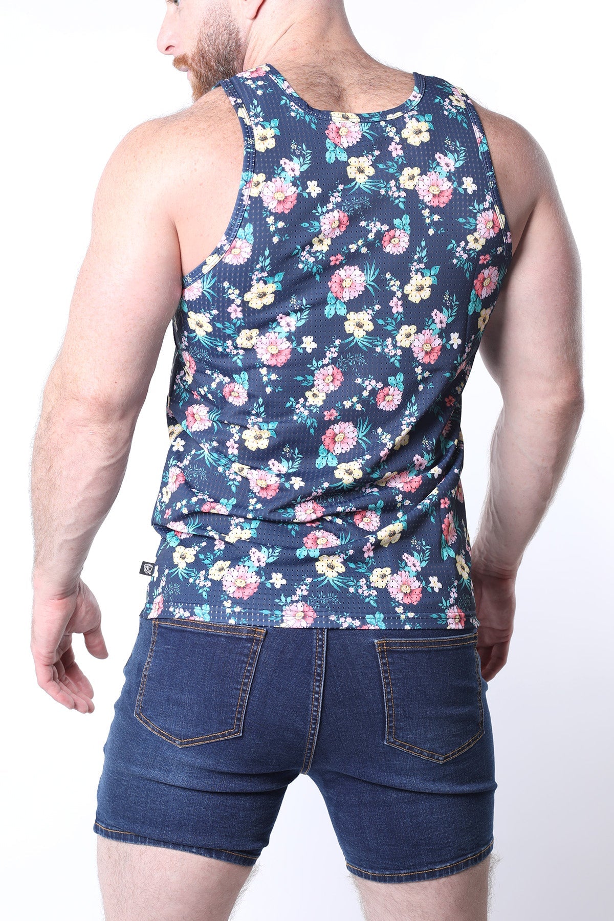 navy floral