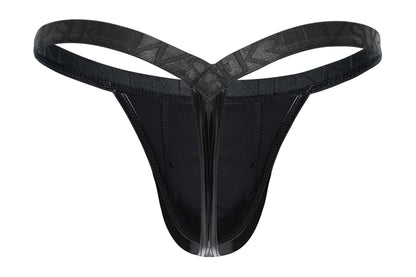 Wet Look Bubble Thong - Fetish Black