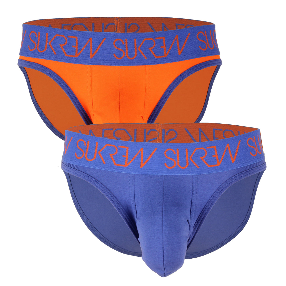 Classic Brief Multipack - Flame Orange & Royal Blue