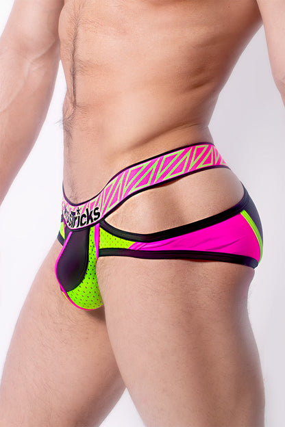 Prismatik Brief |   BLACK/PINK/GREEN