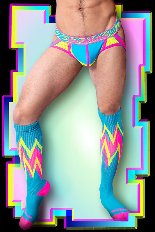 Prismatik Socks | PINK/YELLOW/BLUE