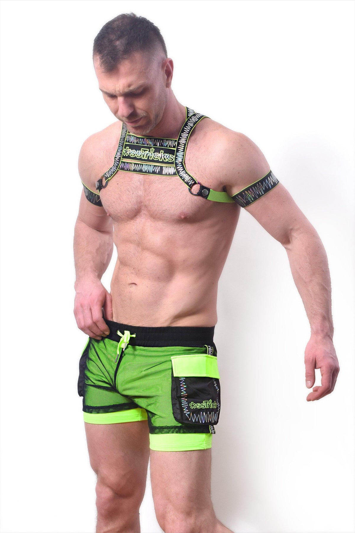 ELECTRO CARGO SHORTS | Neon Green