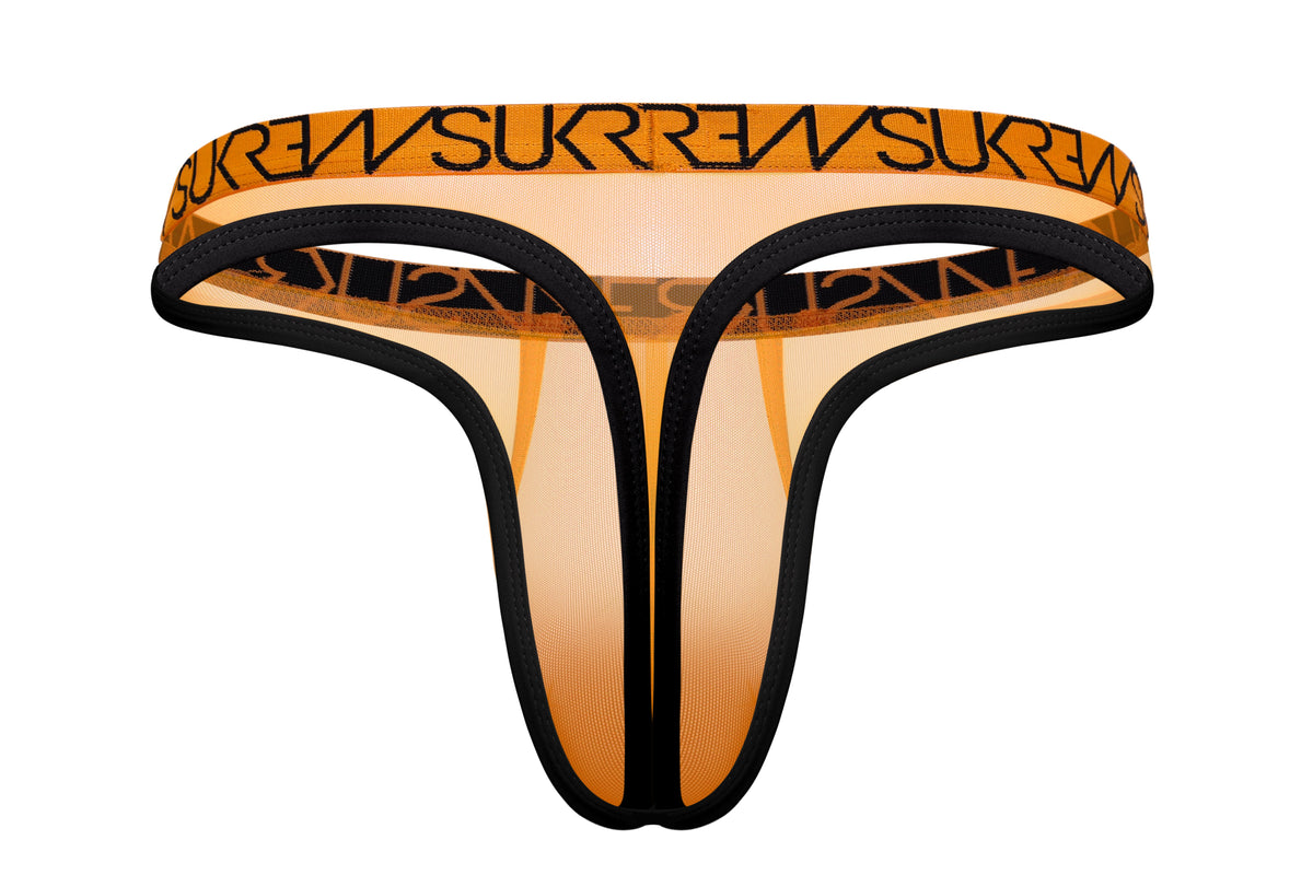 Sheer Low-Rise Thong - Blaze
