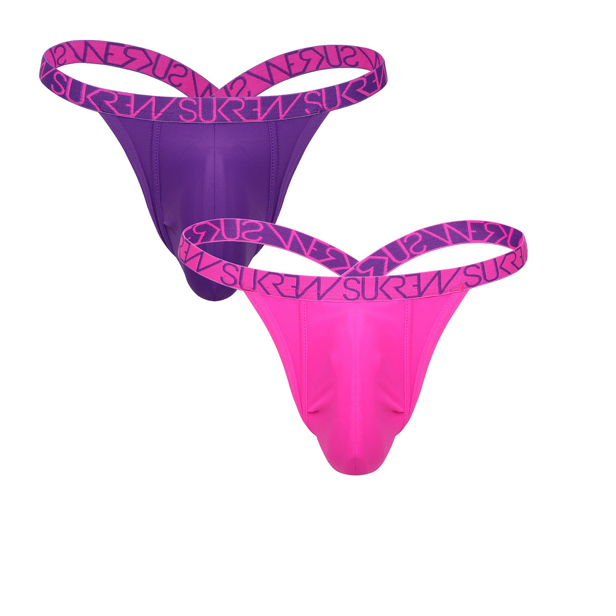 Bubble Thong Multipack - Shocking Pink & Tyrian Purple