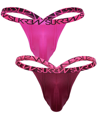 Bubble Thong Multipack - Party Pink & Claret