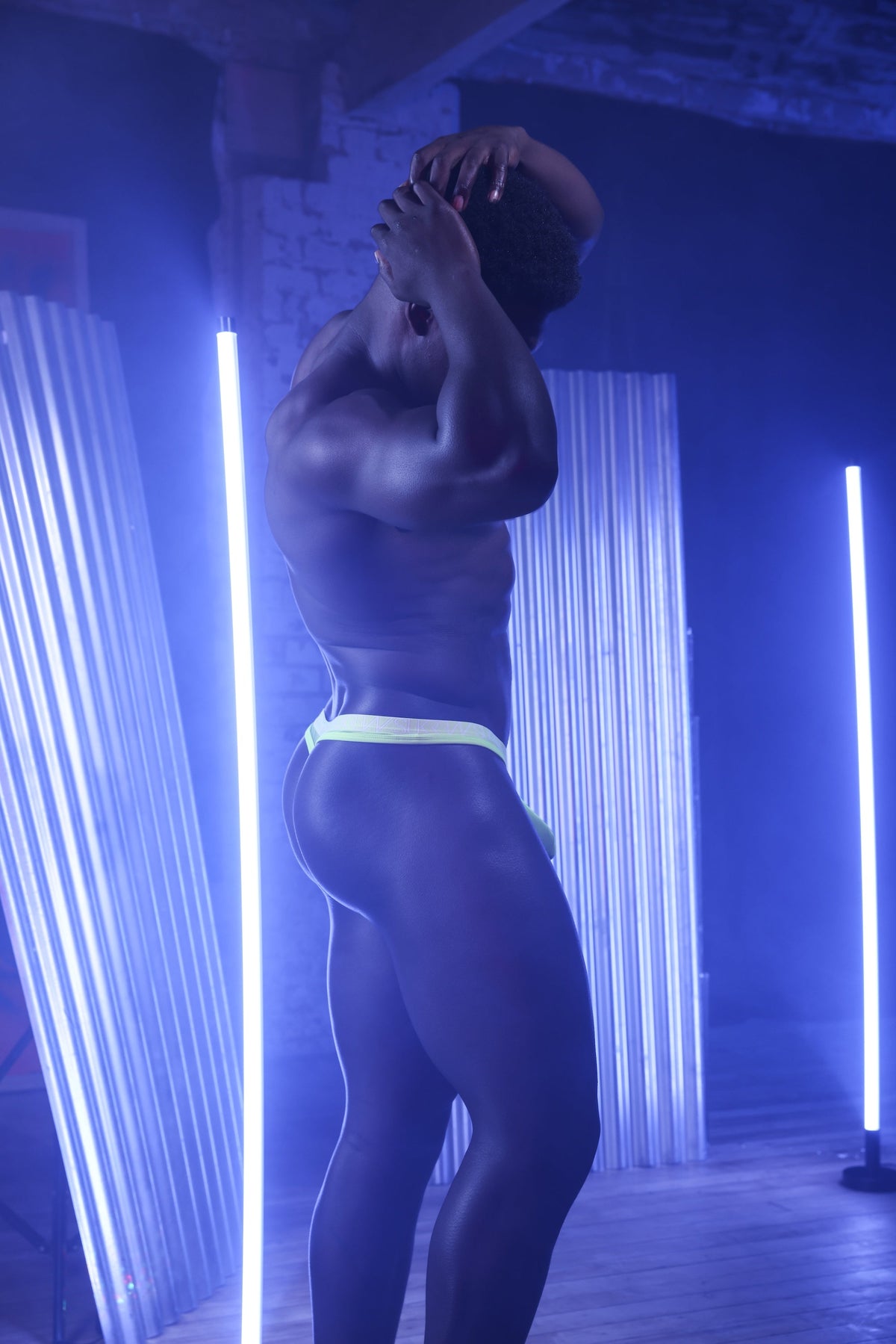 Sheer Low-Rise Thong - Acid Yellow
