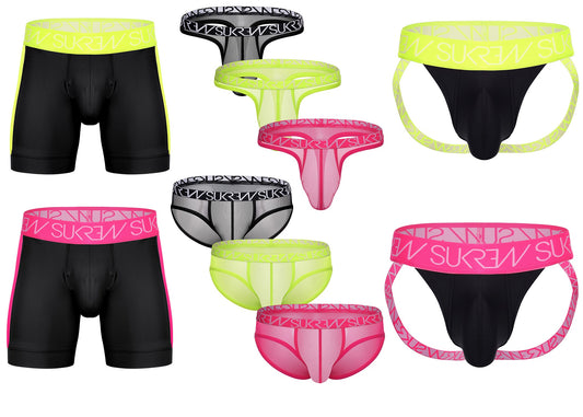 Underground Collection Multipack - Underground Black/Electric Pink, Underground Black/Acid Yellow, Underground Black, Electric Pink & Acid Yellow