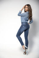 Butt lifting jeans with Girdle Lining