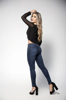 Butt Lifting Jeans with Side Zipper