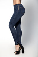 Butt Lifting Jeans with Side Zipper
